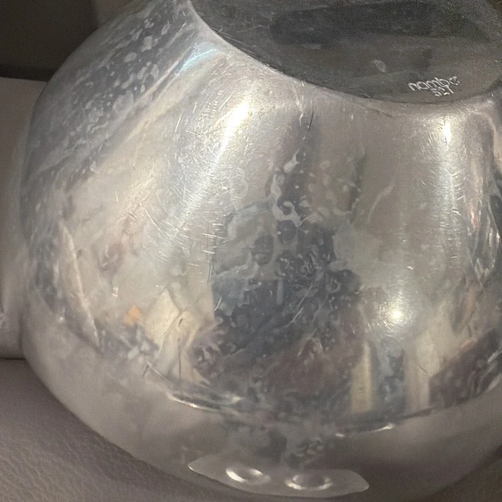 Vtg Nambe 527 Metal Alloy Tri- Corner Butterfly Bowl Made In USA